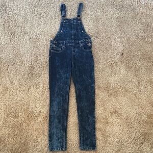Justice Dark Blue Denim Overalls